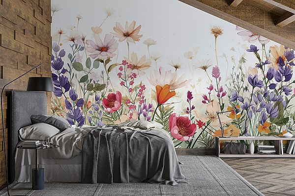 Gruppe von Blumen auf einem weißen Hintergrund Gruppe von Blumen auf einem weißen Hintergrund