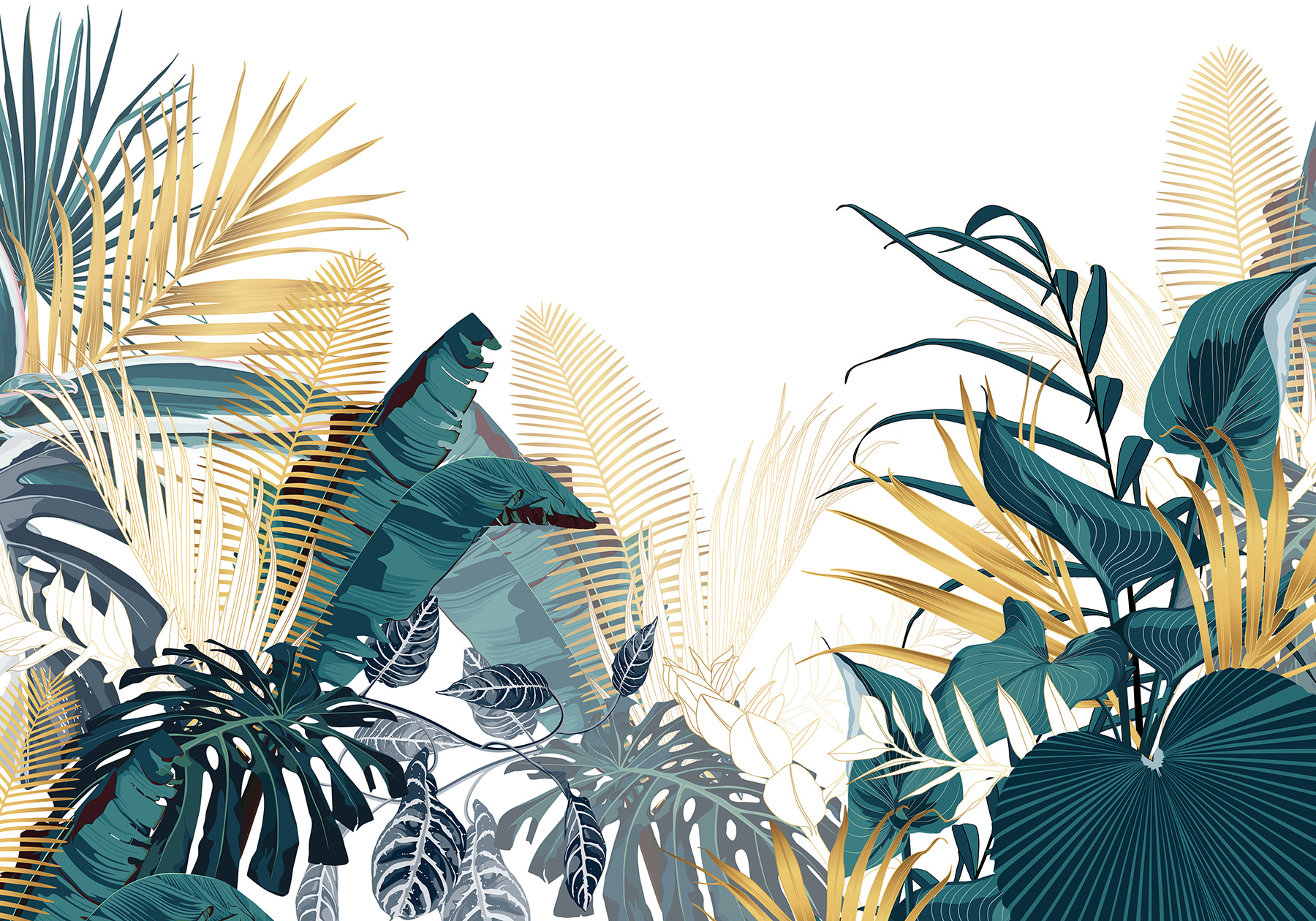 Group of tropical plants