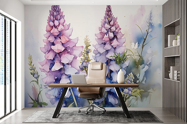 Gemälde von Blumen auf weißem Hintergrund Gemälde von Blumen auf weißem Hintergrund