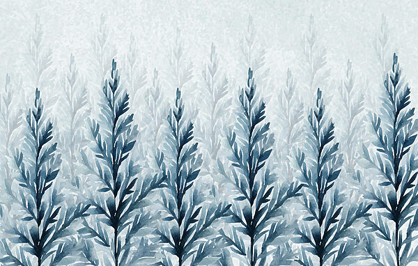 Gruppe von blauen Blättern Gruppe von blauen Blättern