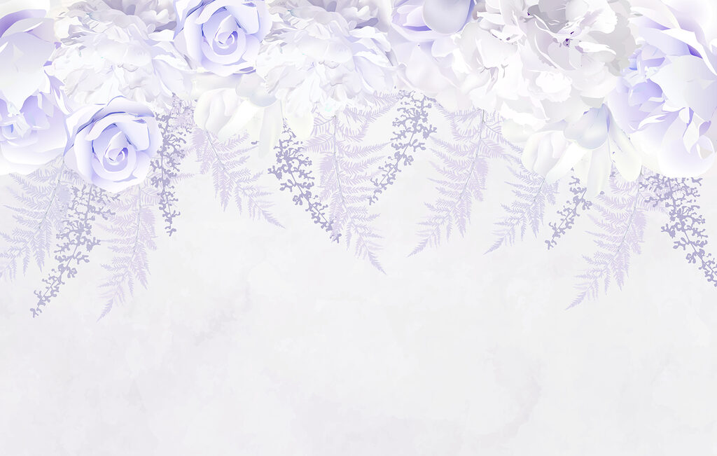 Weiße und violette Blumen Weiße und violette Blumen