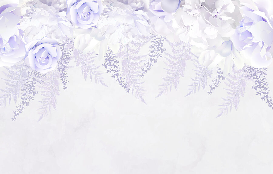 Weiße und violette Blumen