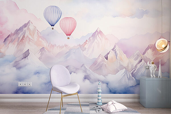 Gruppe von Heißluftballons in den Himmel über den Bergen w01786pir4r 600x400 - Gruppe von Heißluftballons in den Himmel über den Bergen