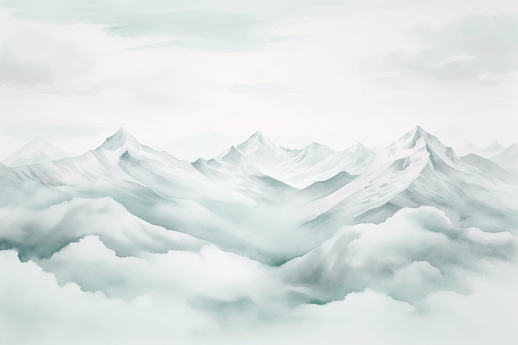 Bergkette mit Wolken Bergkette mit Wolken
