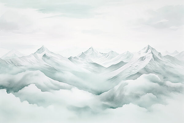 Bergkette mit Wolken Bergkette mit Wolken