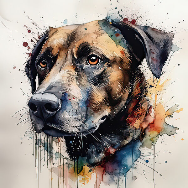 Gemälde eines Hundes Gemälde eines Hundes