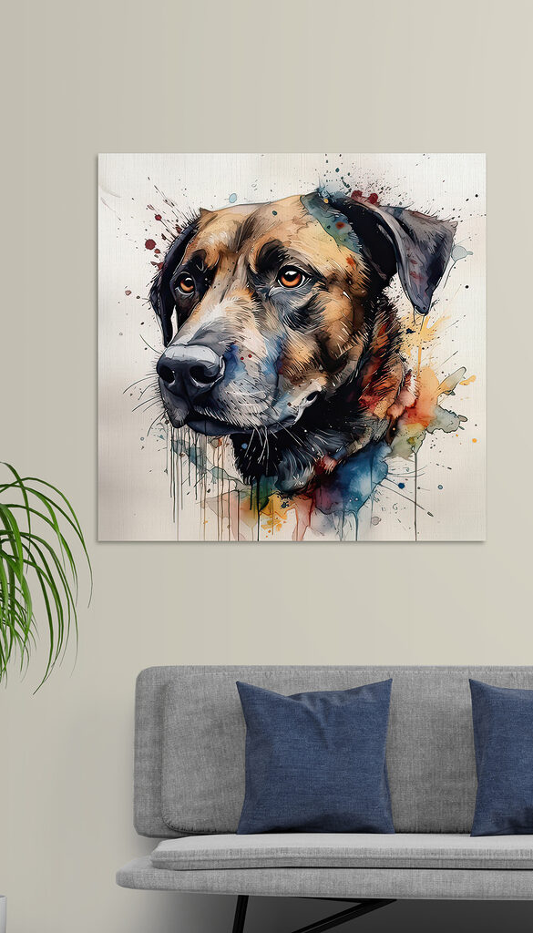 Painting of a dog