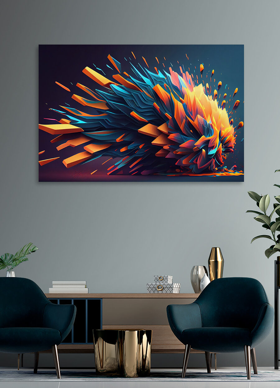 Bunte Explosion von Dreiecken