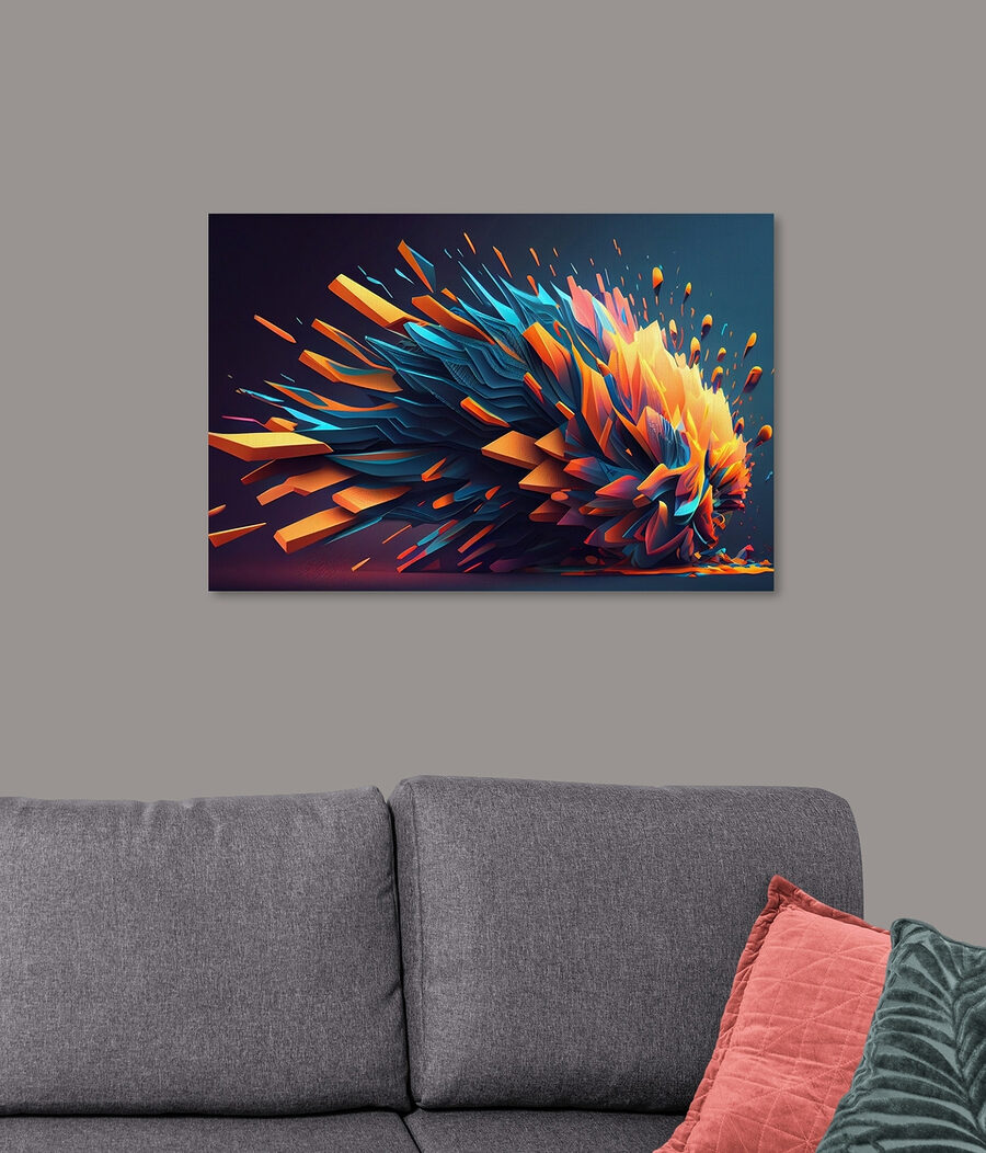 Bunte Explosion von Dreiecken