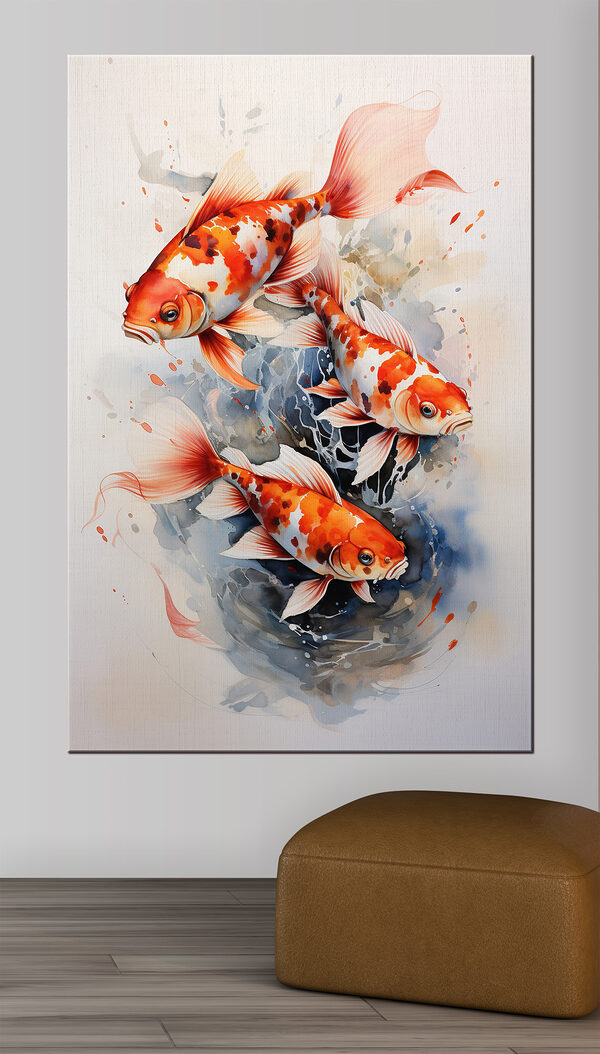 Wandbilder Gruppe von orangefarbenen und weißen Fischen (Artikelnummer: s34247) Wandbilder Wandbilder Gruppe von orangefarbenen und weißen Fischen (Artikelnummer: s34247)
