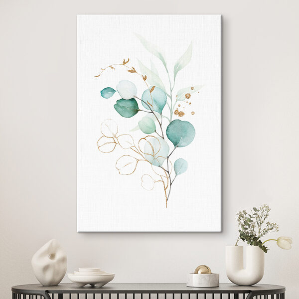 Watercolor painting of a branch with leaves Watercolor painting of a branch with leaves