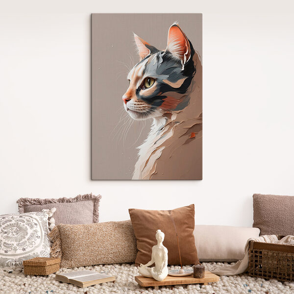 Katze mit rissigem Gesicht Katze mit rissigem Gesicht