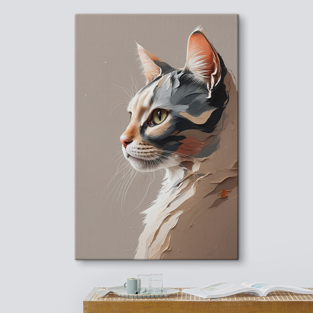 Cat with a cracked face