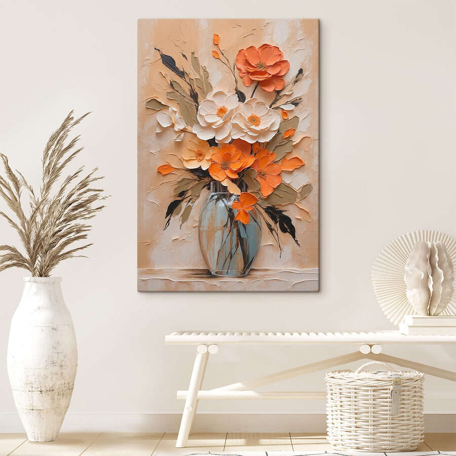 Gemälde von Blumen in einer Vase Gemälde von Blumen in einer Vase
