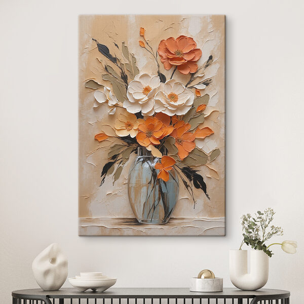 Gemälde von Blumen in einer Vase Gemälde von Blumen in einer Vase