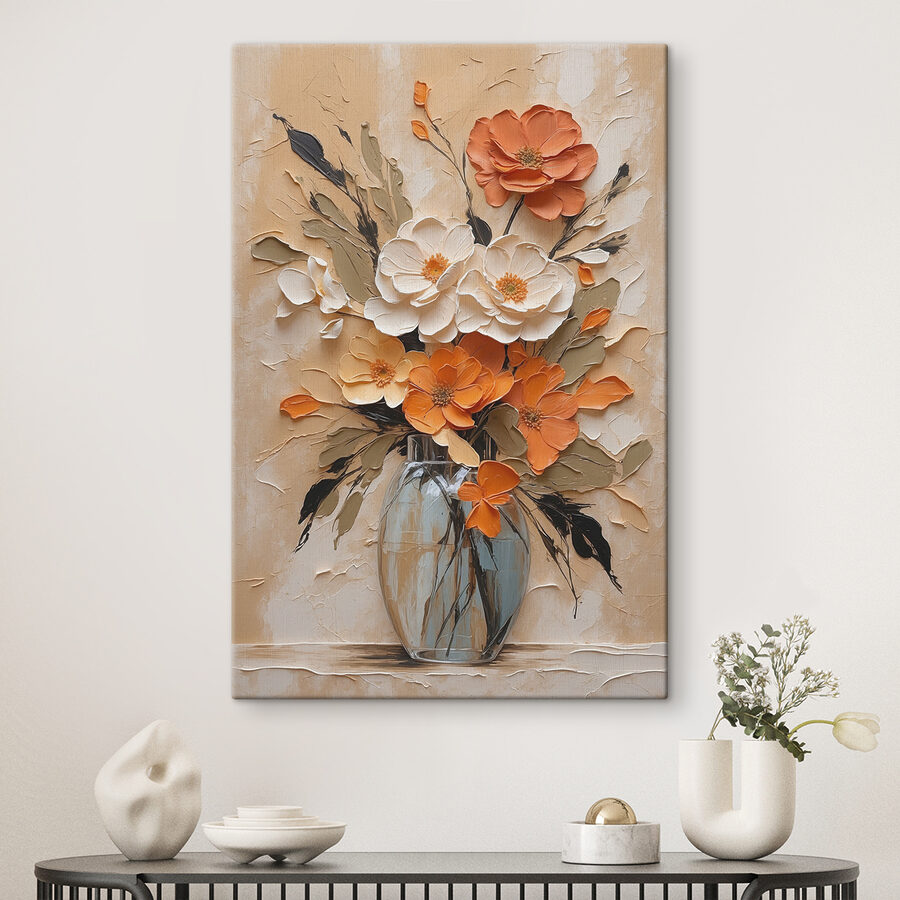 Gemälde von Blumen in einer Vase Gemälde von Blumen in einer Vase