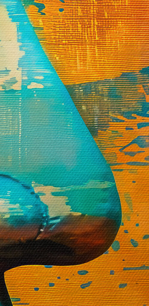 Vibrant face in colorful abstraction Vibrant face in colorful abstraction