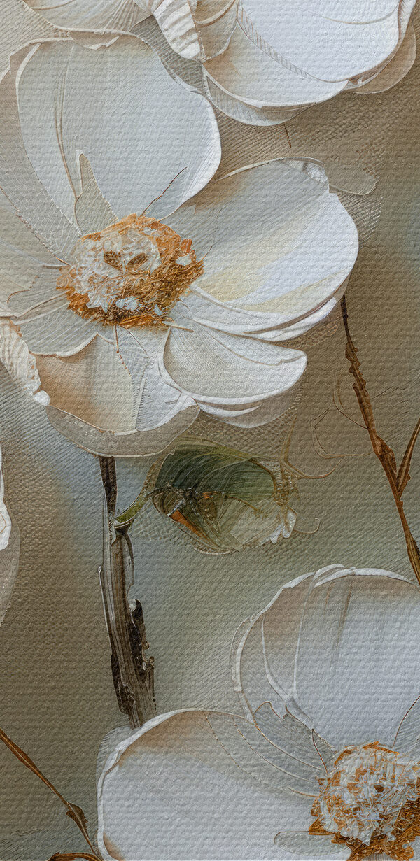 Painting of white flowers
