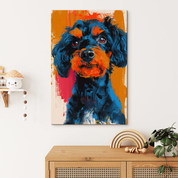 Vibrant portrait of a curious dog Vibrant portrait of a curious dog