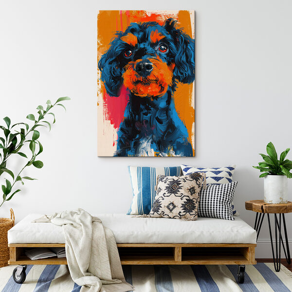 Vibrant portrait of a curious dog Vibrant portrait of a curious dog