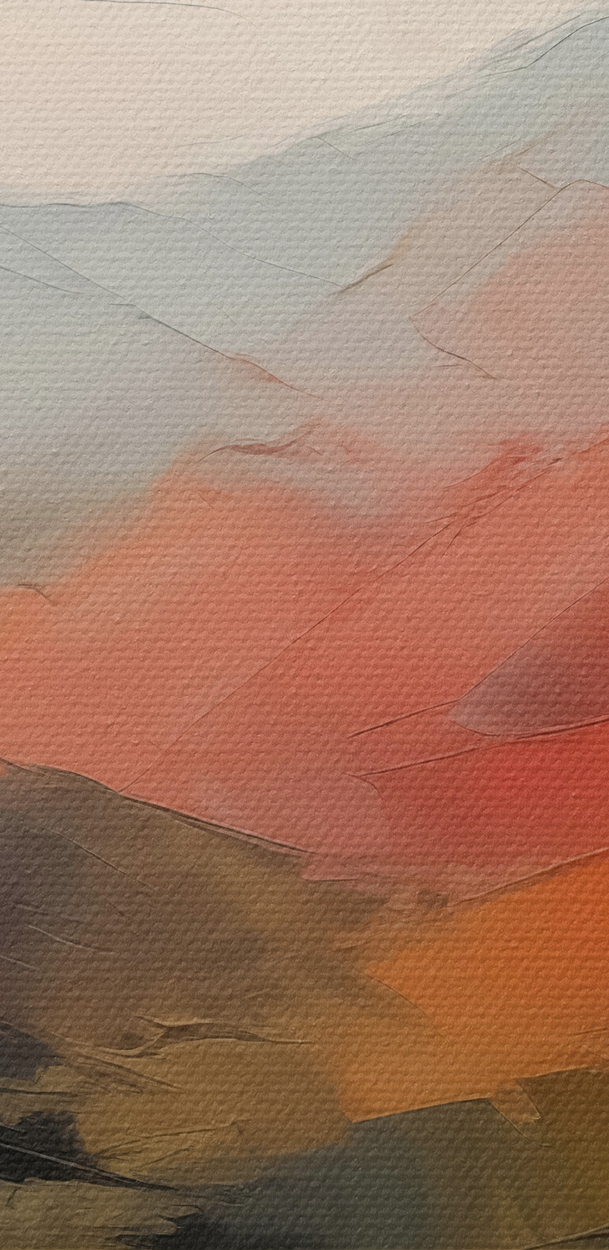 Malerei von Bergen in verschiedenen Farben Malerei von Bergen in verschiedenen Farben