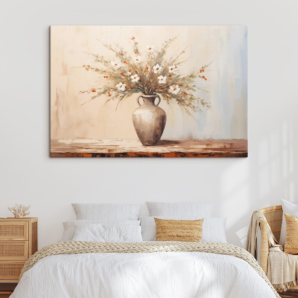 Painting of flowers in a vase