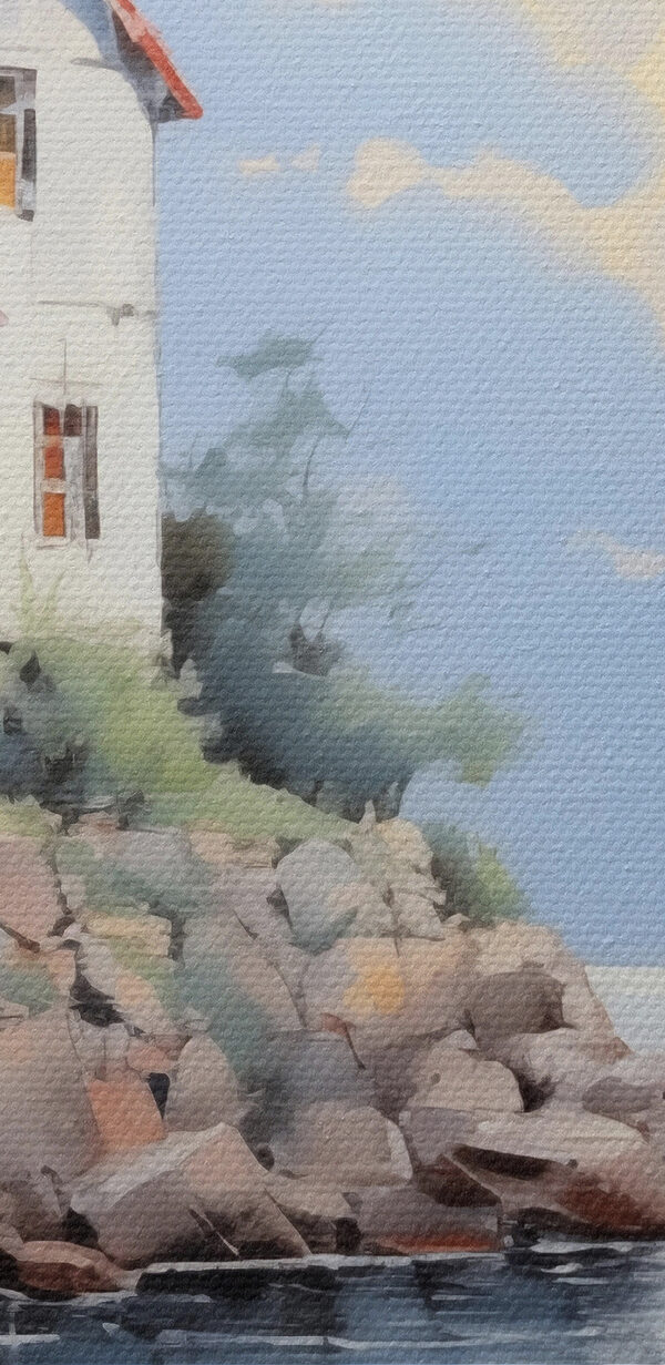 Haus an einem felsigen Ufer Haus an einem felsigen Ufer