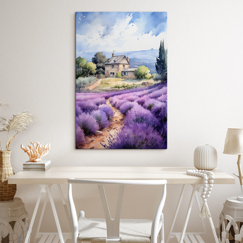 House in a field of lavender