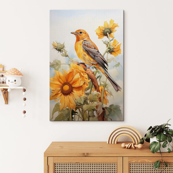 Wandbilder Vogel auf einem Zweig mit Blumen (Artikelnummer: s41015) Wandbilder Wandbilder Vogel auf einem Zweig mit Blumen (Artikelnummer: s41015)