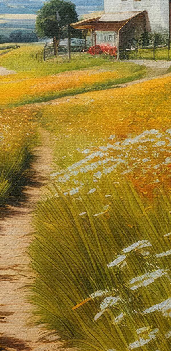 Weg durch ein Blumenfeld Weg durch ein Blumenfeld