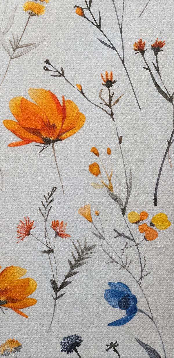 Blumenmuster auf einer weißen Fläche Blumenmuster auf einer weißen Fläche