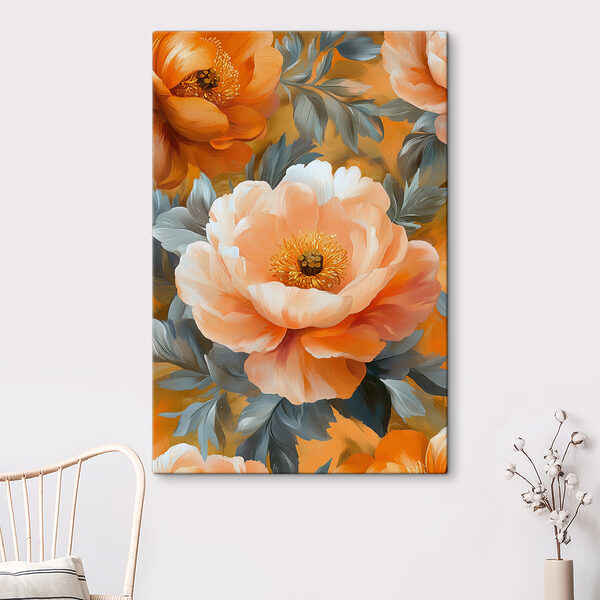 Vibrant peonies in soft hues