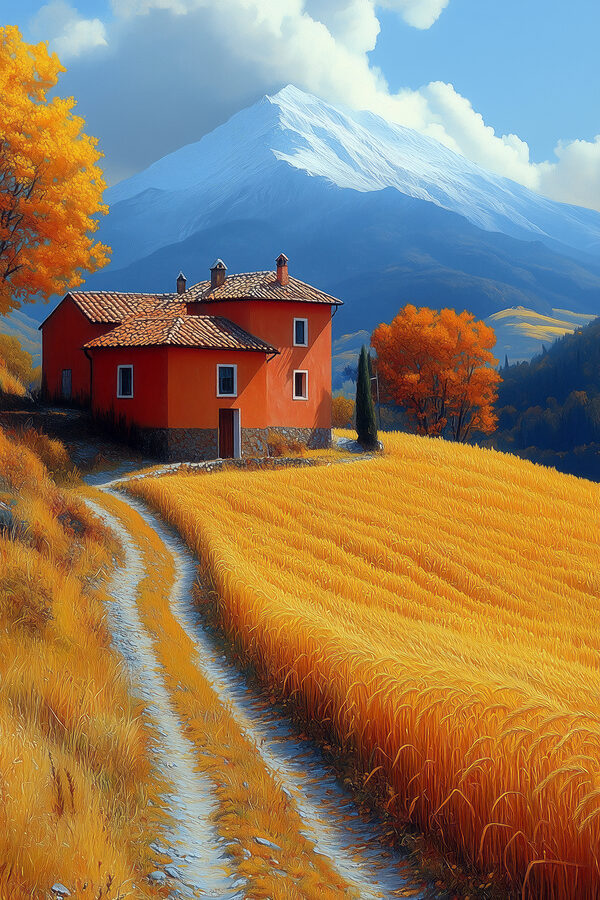 Haus auf einem Feld Haus auf einem Feld