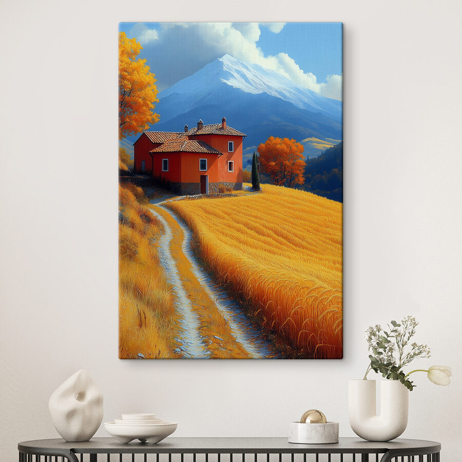 Haus auf einem Feld