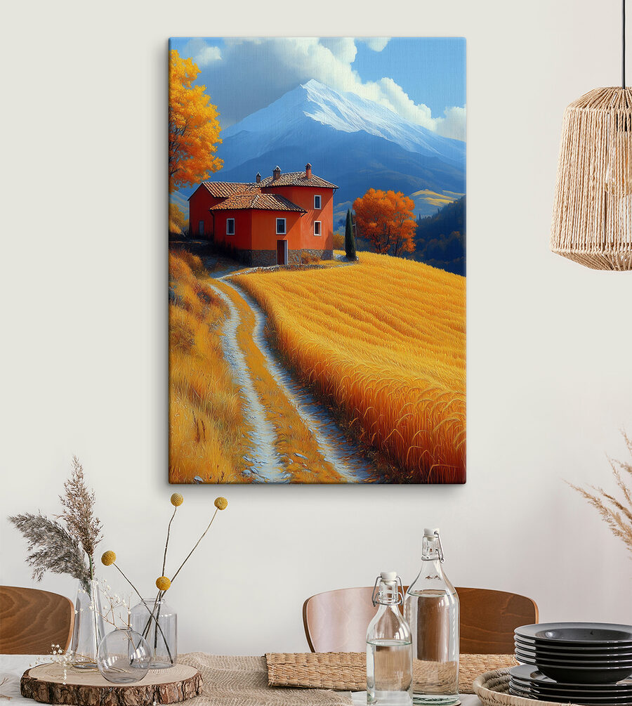 Haus auf einem Feld