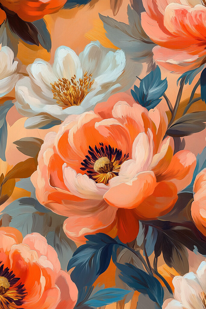 Vibrant blooms in soft pastel hues Vibrant blooms in soft pastel hues