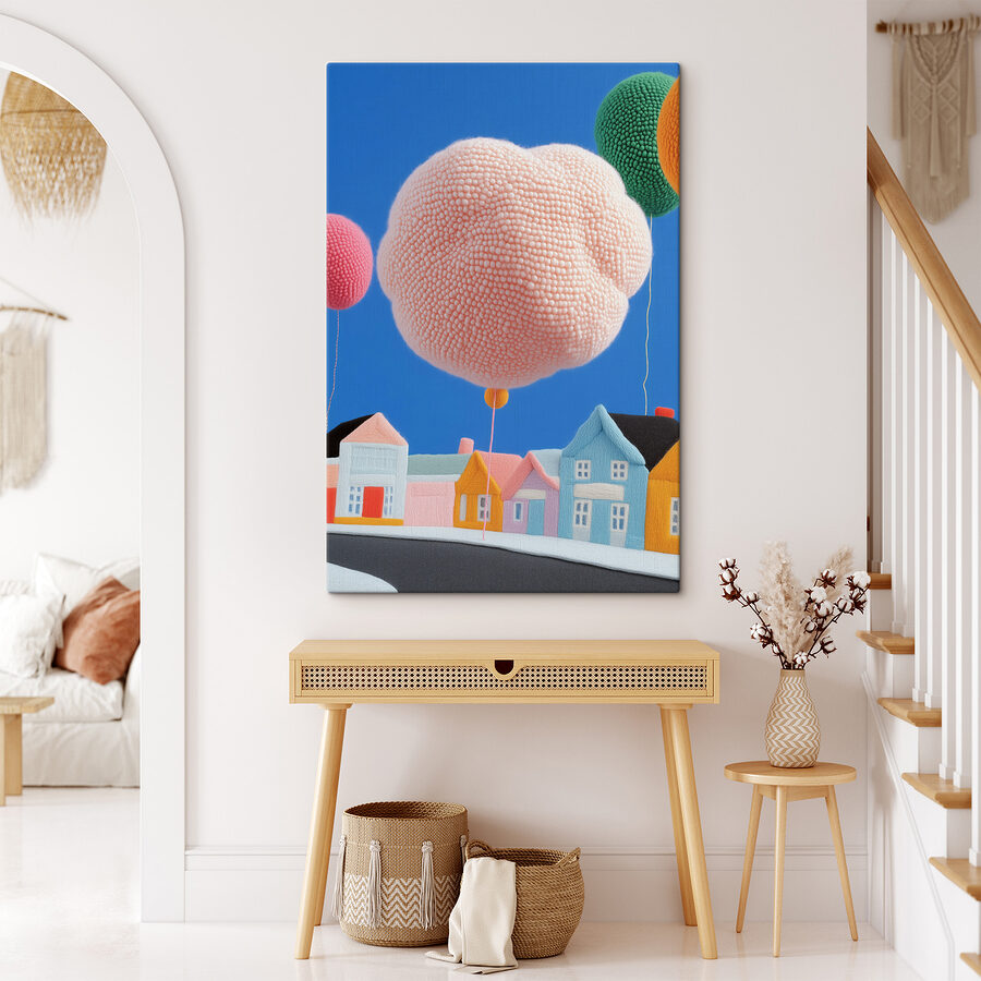 Gruppe von Luftballons in der Luft
