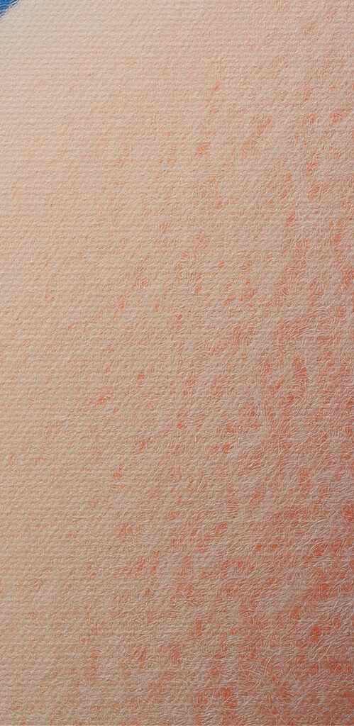 Pink and white balls in the sky