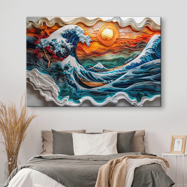 Gemälde einer Welle Gemälde einer Welle