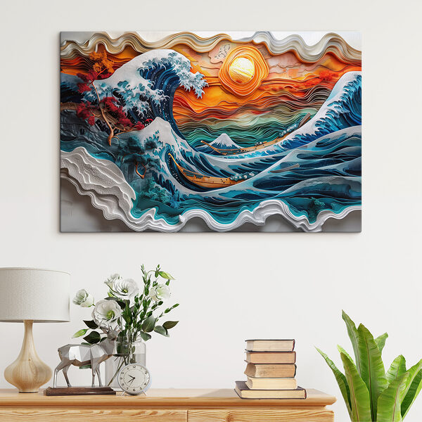 Gemälde einer Welle Gemälde einer Welle