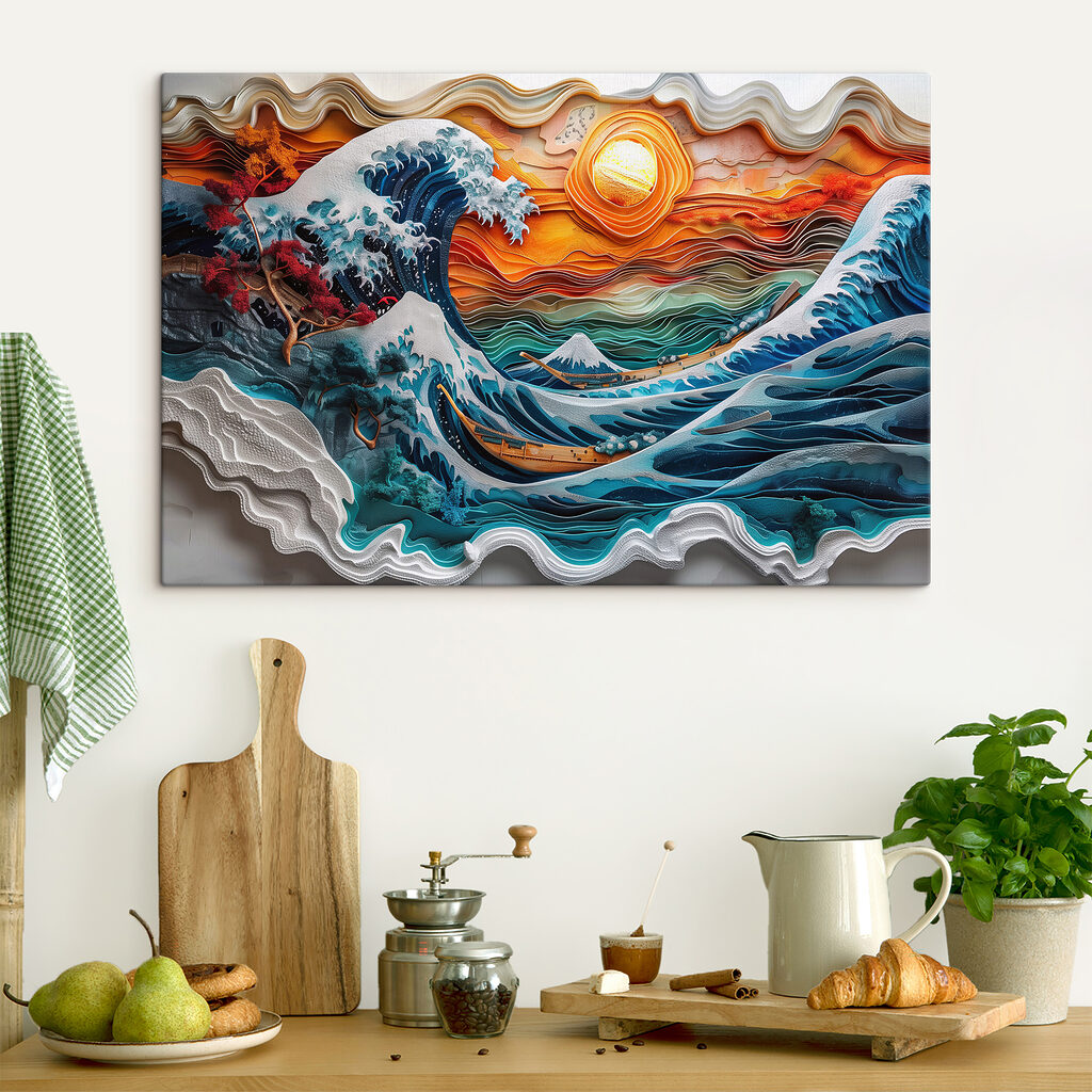 Painting of a wave