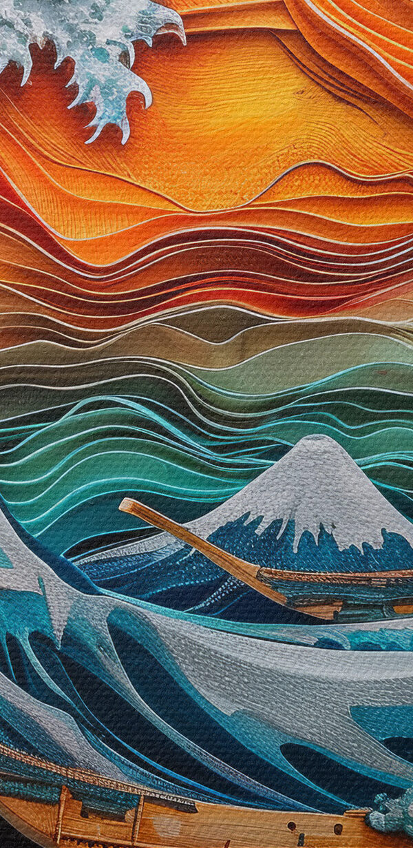 Gemälde einer Welle Gemälde einer Welle