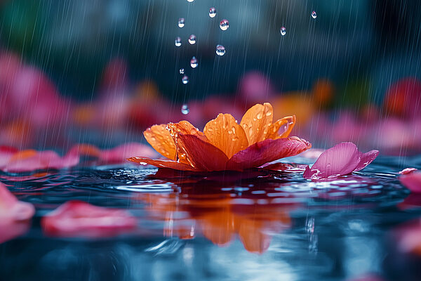 Flower in the water Flower in the water
