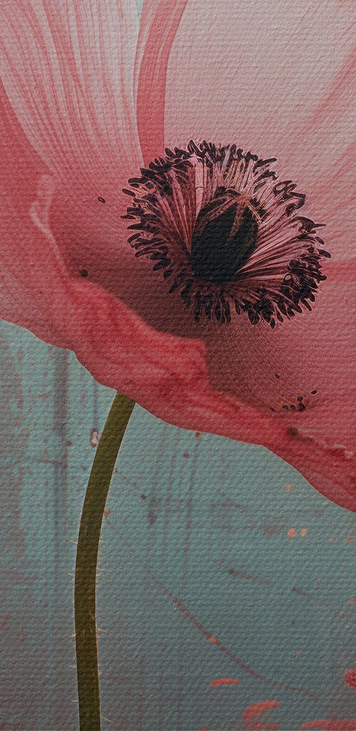 Pink flowers in a field