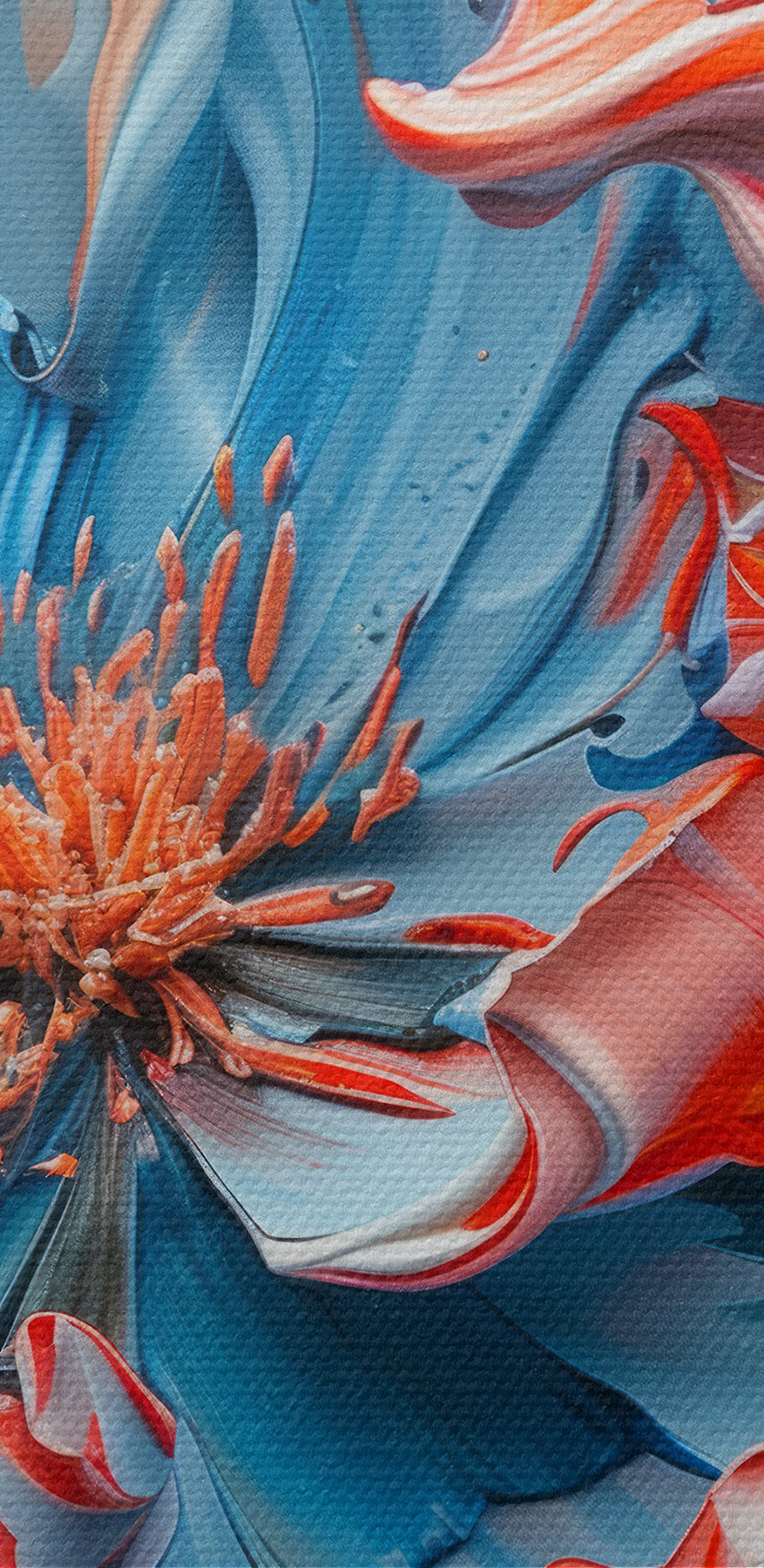 Blaue und rosa Blume