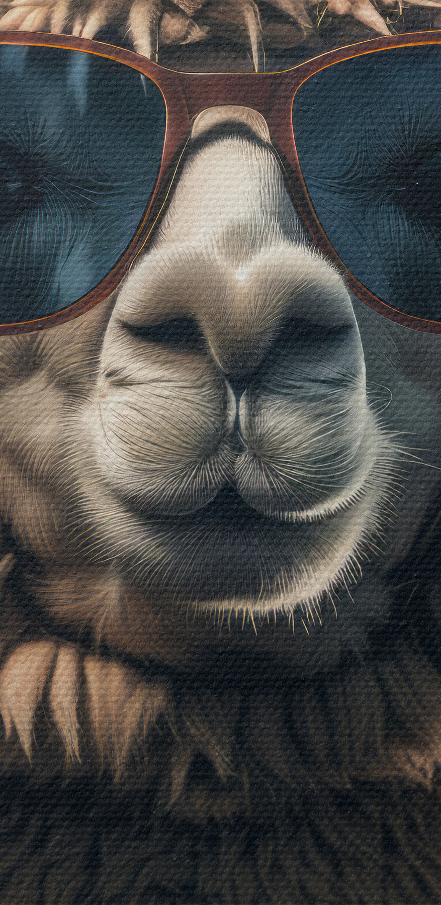 Lama mit Sonnenbrille