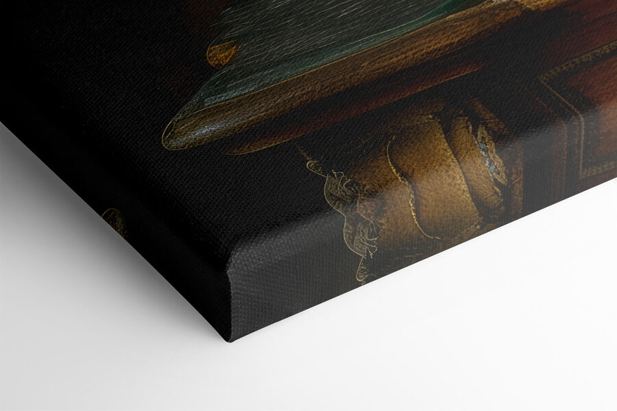 Vase mit Blumen auf einem Tisch