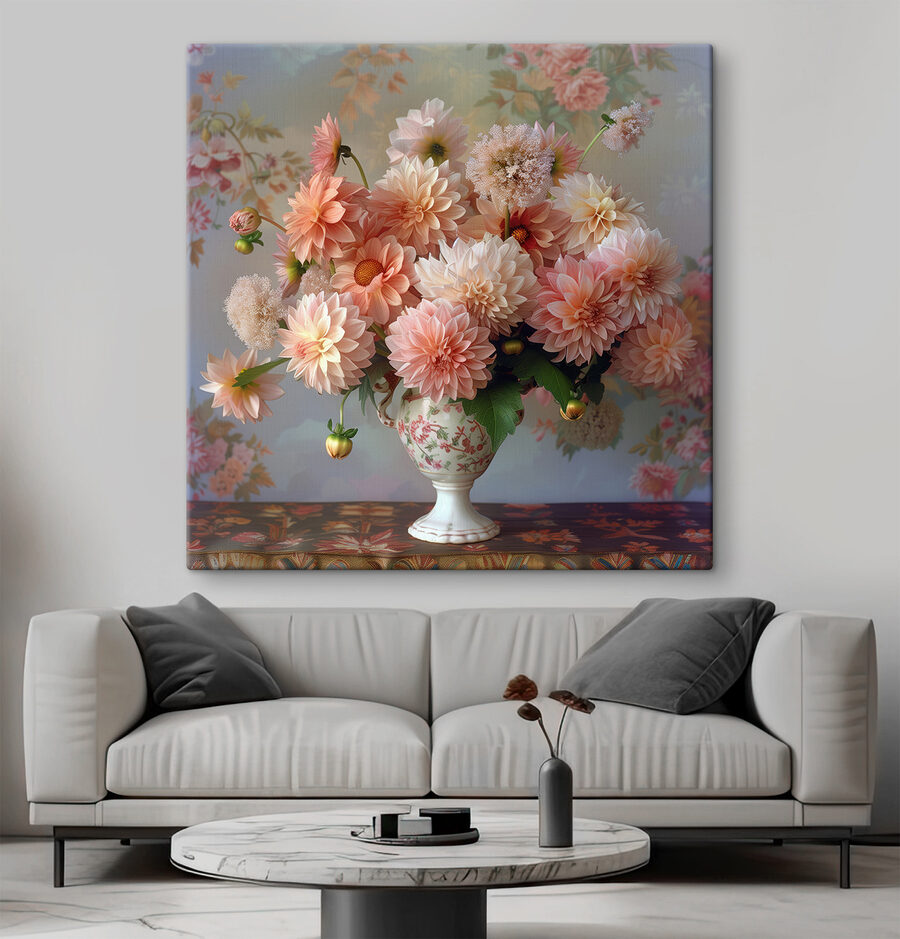 Vase mit Blumen darin