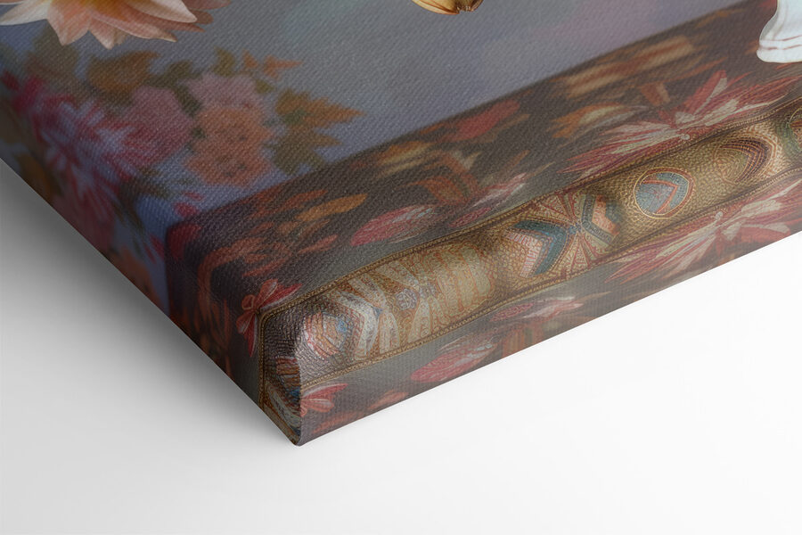 Vase mit Blumen darin