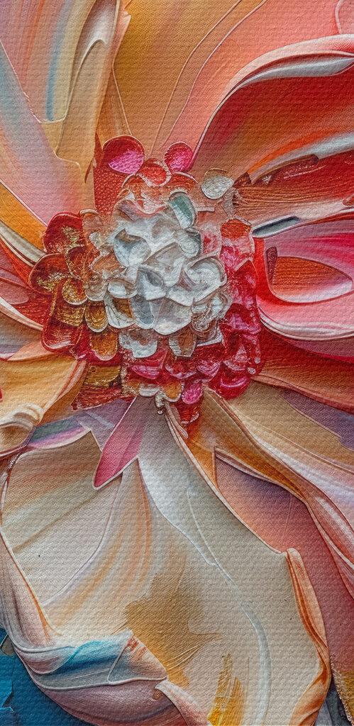 Colorful flower with flowing petals Colorful flower with flowing petals